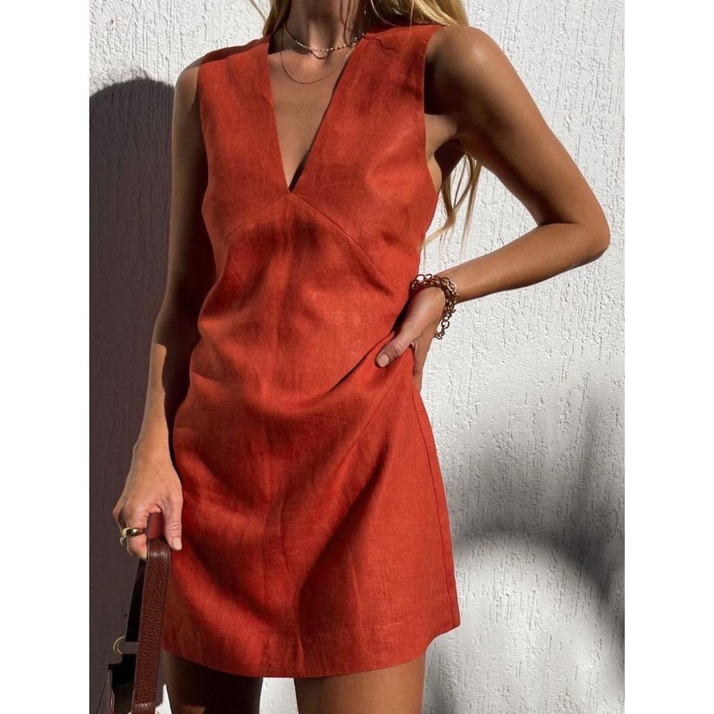 Commense Rust Mini Dress